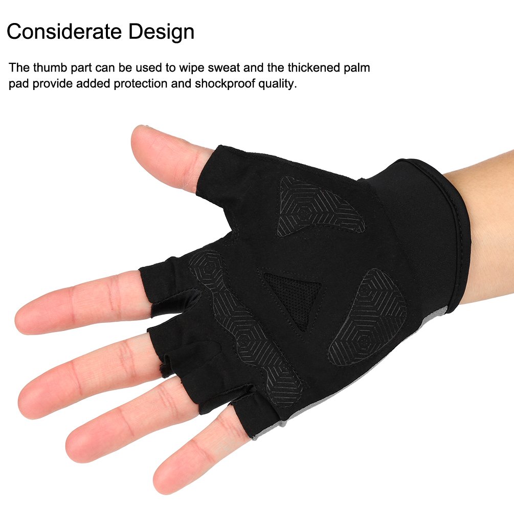 Vbiger Men & Women Workout Gloves Half Finger Anti-slip Shockproof Gloves for Cycling,Weightlifting,Fitness and Cross Training