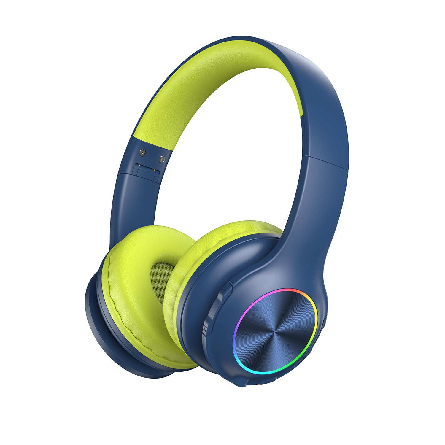 Photo 1 of Candy Bila Kids Bluetooth 6.0 Headphones with LED Light, 85Hours Playtimes, Type-C Fast Charging, 85/94dB Volume Limited, Wireless Headphones with Built-in Mic, Wired & TF Card Mode, Blue and Green