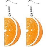 3D Lemon Earrings for Women Charm Lemons Drop Dangle Earrings Cute Statement Fruit Earring Jewelry