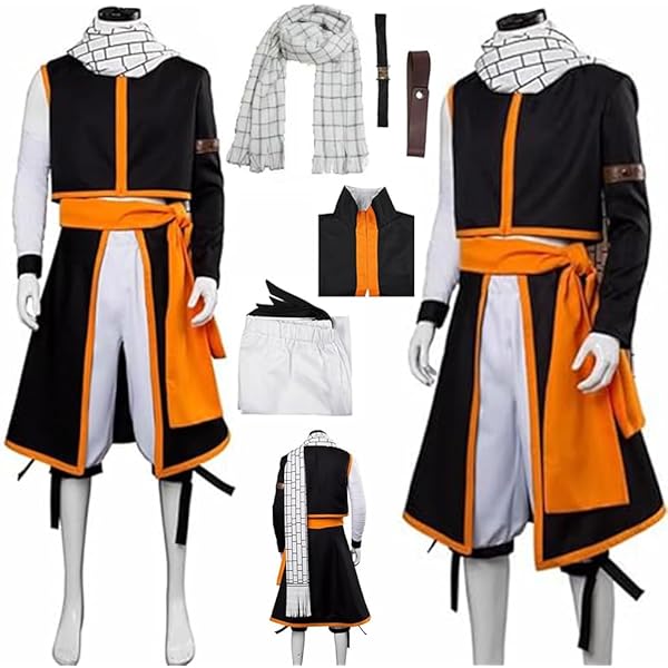 Amazon.com: QAHEART Natsu Dragneel Cosplay Costume Full Set with