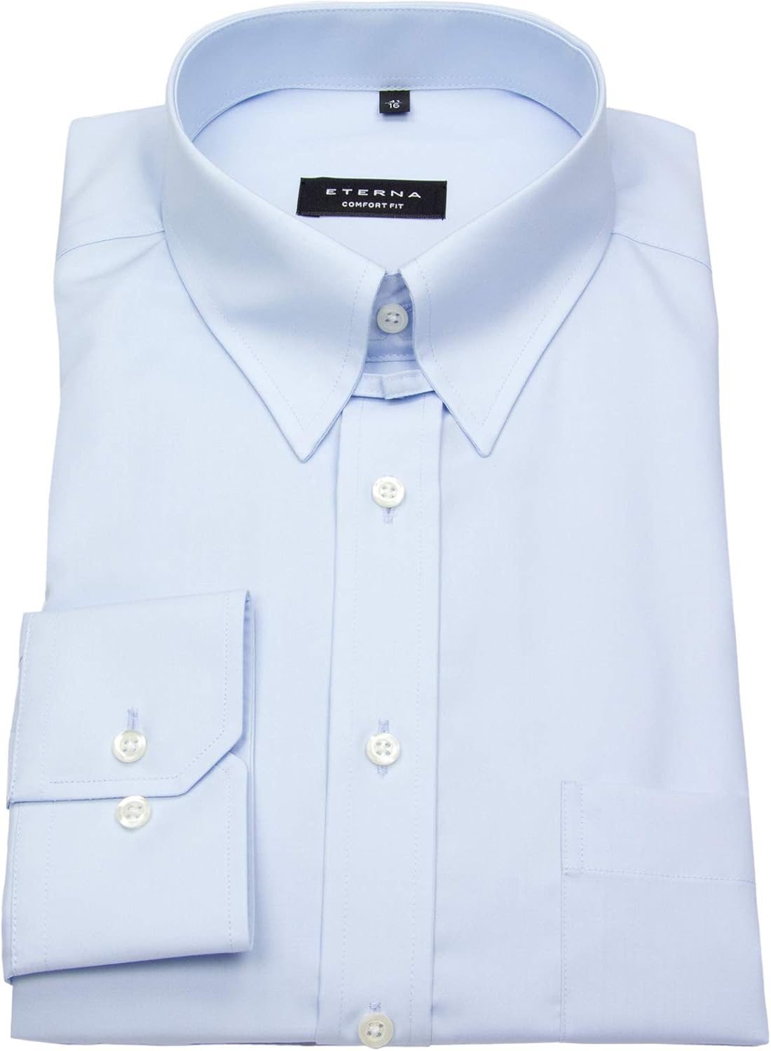 Eterna men's shirt, comfort fit, collars blue,1100 E186 10. blue 40