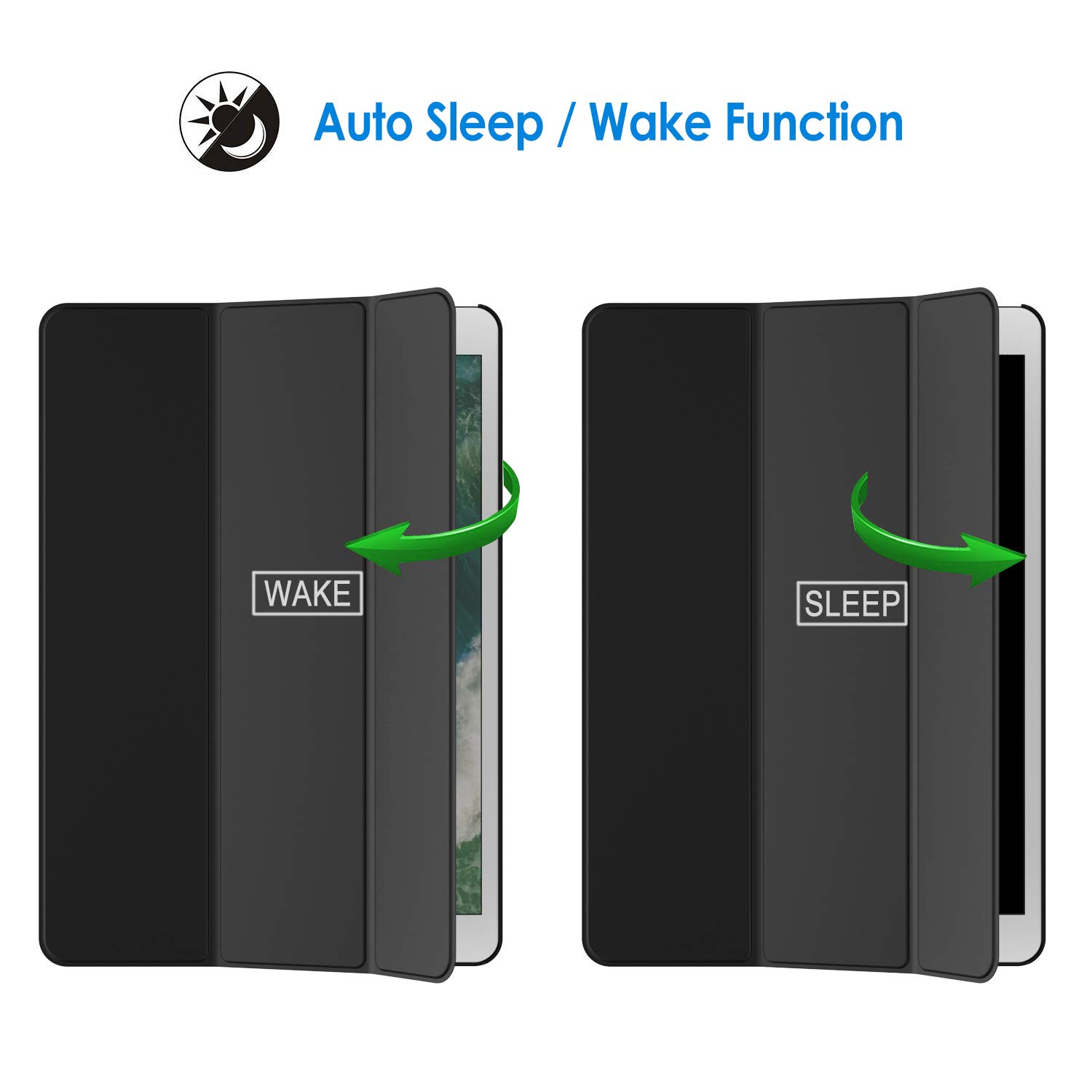 JETech Case for iPad Pro 10.5-Inch and iPad Air 3 (10.5-Inch 2019, 3rd Generation), Smart Cover Auto Wake/Sleep Cover (Black)