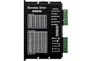 Tofelf CNC Digital Stepper Driver DM556 Stepper Motor ，DM556 DC20-50V 5.6A 2-Phase 128 Subdivision for Nema17/23/34/42/57 Stepper Motors