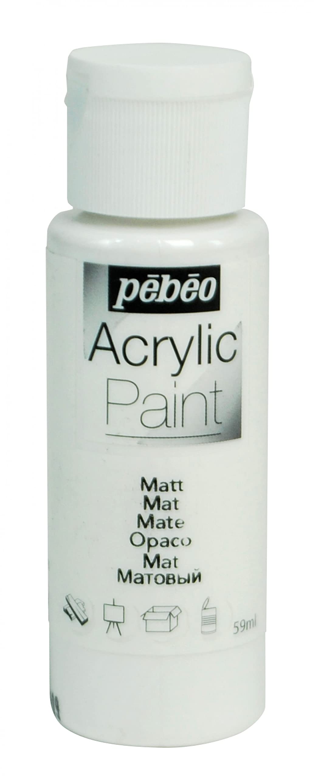 PEBEO 97801 ACRYLIC 59ML MATT WHITE, 3.3 x 3.3 x 10 cm