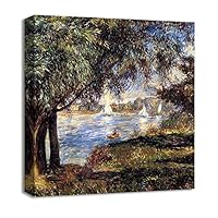 Canvas Wall Art Vase of Flowers by Pierre-Auguste Renoir Canvas Prints Home Artwork Decoration for Living Room,Bedroom - 12x12 inches