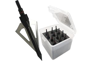Flying Swifts Hunting Broadheads 3 Blades Archery Broadheads 100or125 Grain 12PK Screw-in Arrow Heads Arrow Tips Compatible with Traditional Bows and Compound Bow Archery Hunting