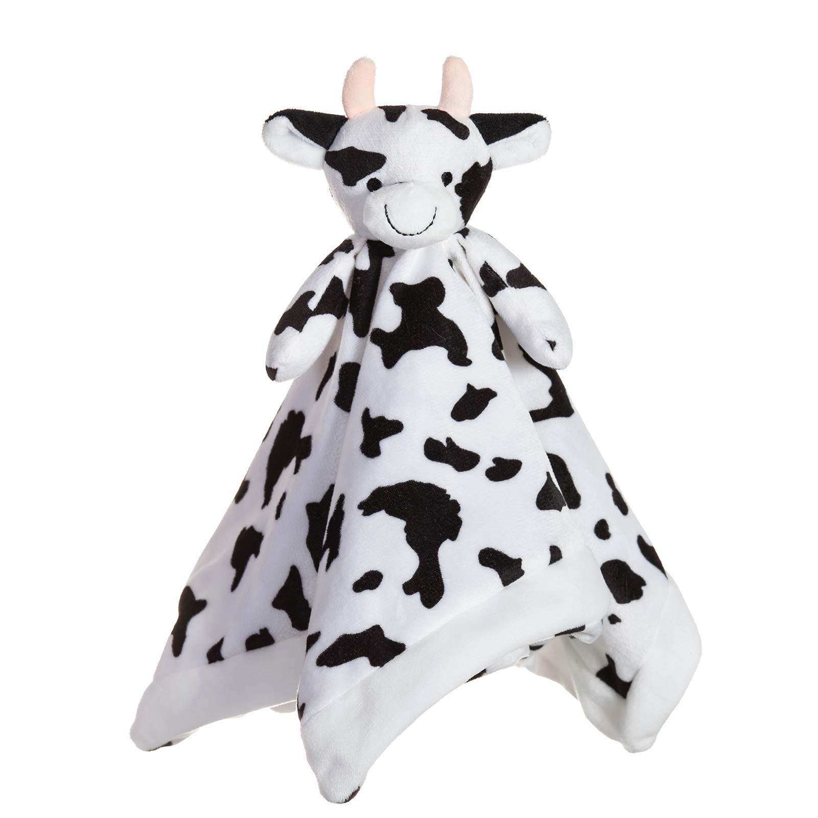 Apricot Lamb Stuffed Animals Cow Security Blanket Infant Nursery Character Blanket Luxury Snuggler Plush Baby Lovey(Cow)