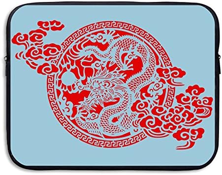 Creative Chinese Dragon Red Design Waterproof Laptop Sleeve Case Protective Bag Briefcase Sleeve Bags Cover For Macbook/Notebook/Ultrabook