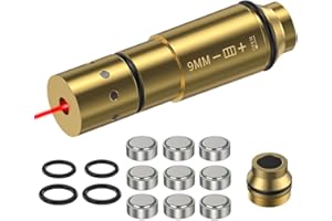 AETRONIX 9mm Laser Training Cartridge for Dry Fire Training System Laser Bullet with Rubber Snap Cap,O-Rings Batteries for Shooting Practice