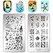 Ejiubas Nail Stamper Nail Stamping Kit - Nail Stamp Nail Polish Stamper Scraper