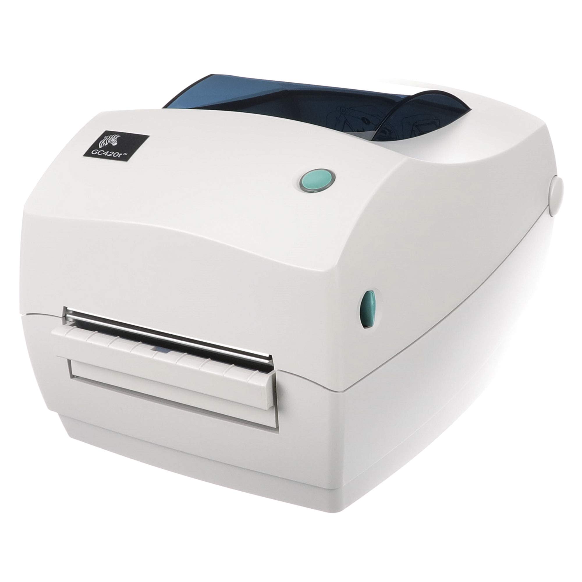 Zebra GC420t Thermal Transfer Desktop Printer Print Width of 4 in USB Serial and Parallel Port Conne