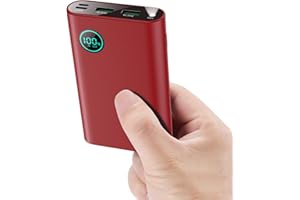 Portable Charger 10800mAh, Smallest LED Display Power Bank, High-Speed Charging Battery Pack with Flashlight Compatible with 