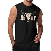 ACHUSE USA Tank Top 4th of July Shirts for Men Cowboy Shirts Graphic Tees | Western Top, Mens Sleeveless Shirts, Cow print, for 4th of July Celebrations, Casual Daily Wear, Memorial Day Events, M-3XL
