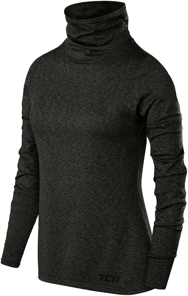 TCA Women's Warm-Up Funnel Neck Thermal Running Top: Clothing