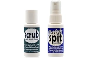 JAWS JUST ADD WATER SOLUTIONS Jaws, Scrub Mask & Slate Cleaner for Diving Masks and Underwater Slates with Quick Spit Antifog Spray Combo Pack, Alcohol & Bleach Free