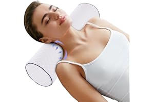 Round Roll Pillow Neck Memory Foam Pillow, Bolster Pillow Round Neck Pillows Support for Sleeping | Rolled Pillow for Bed, Le