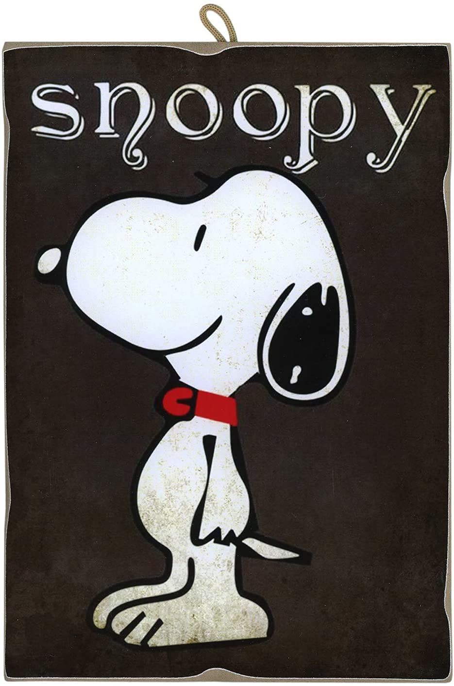 KUSTOM ART Charlie Brown Snoopy Series Vintage Style Picture Print on Wood for Home Restaurant Pizzeria Restaurant Bar Hotel Decor (Small)