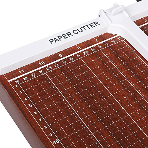 Large Wooden A3-B7 12 Sheets Office Guillotine Paper Cutter and Trimer Professional Office Home Desk Tops Paper Scrap Cutting Machine - Thumbnail 6