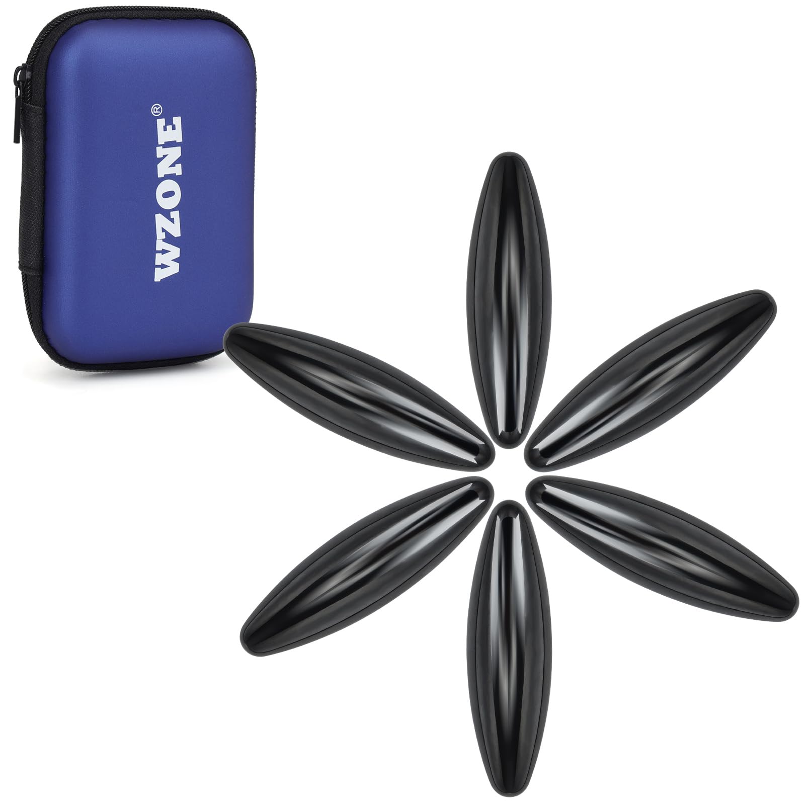 Wzone 60x18mm Strong Rattle Magnets, 6 Oval Magnets, Fidget Magnets, ADHD Toys, Decompression Magnets Suitable for Education, Entertainment