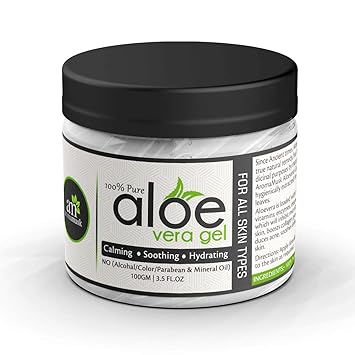 AromaMusk 100% Pure and Natural Aloe Vera Gel For Healthy Skin, Face & Hair, 100gm (No Alcohol, Chemical & Paraben Free)