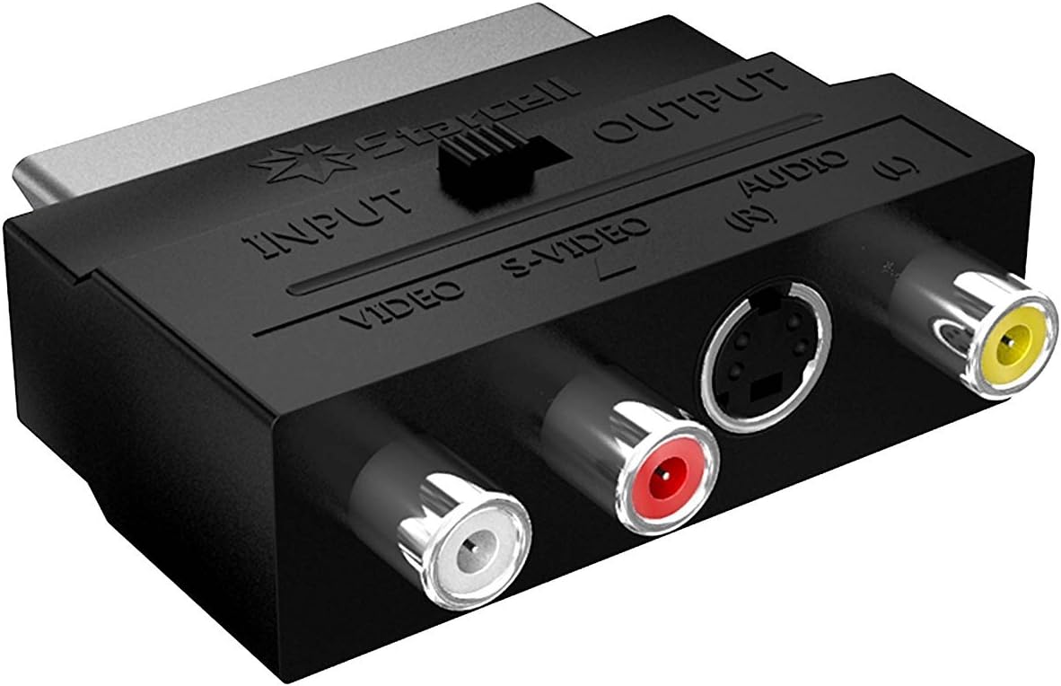 Act SCART Adapter Scart to RCA Component Composite Phono AV Cable Switchable AV RCA Composite to Scart Connector