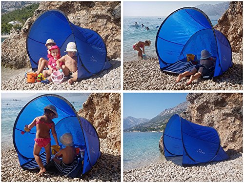 Campela Baby Beach Tent UV (Without Pool) - Pop Up Sun Shelter UV Protection Beach Shade for Toddler, Infant and Family Gear