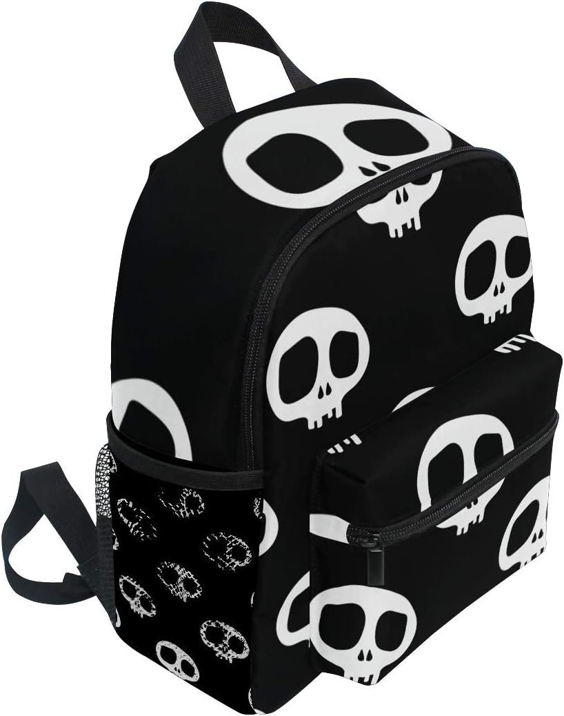 MALPLENA children’s Daypack Skeleton Black And White School bag Bookbag Travel bag