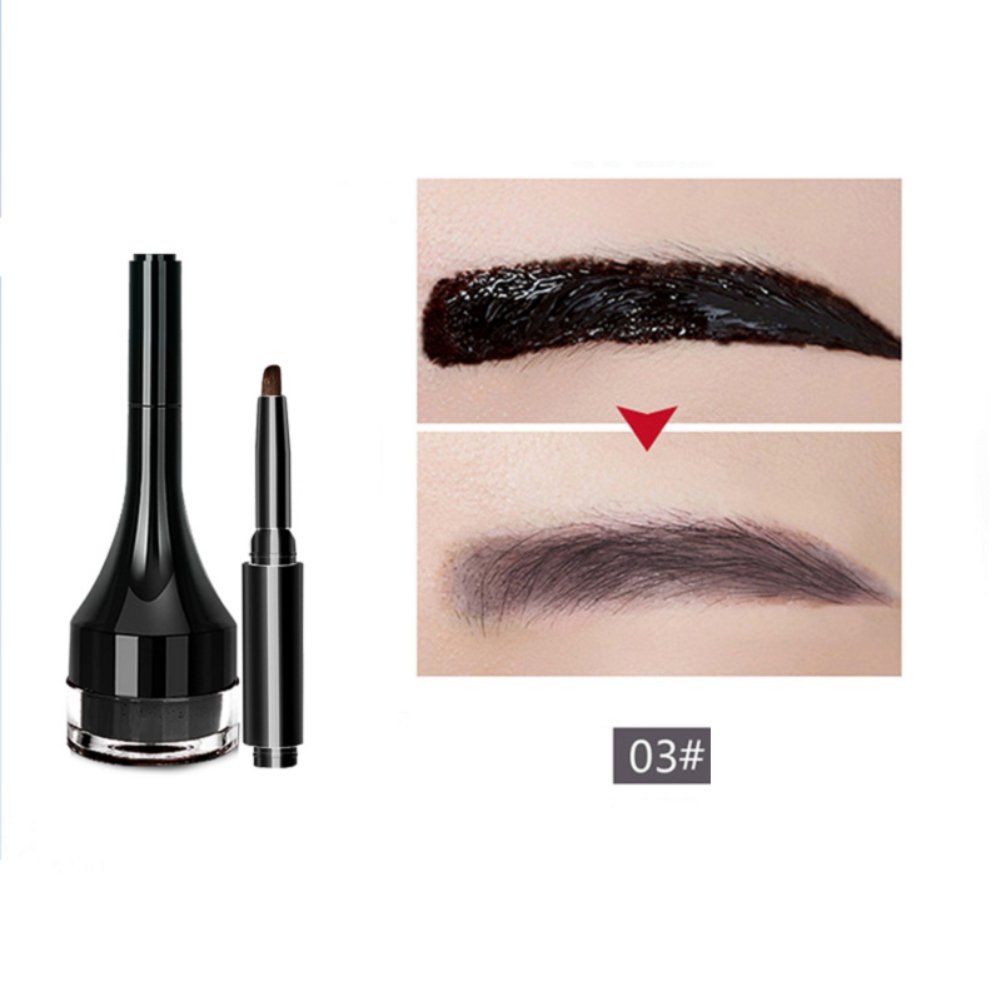 Natural Eyebrow Gel Peel Off 3D Eye Brow Makeup Waterproof Long Lasting Eyebrow Tint Gel Cream with Brush