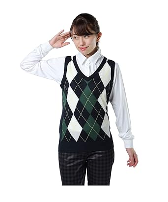 元のアーガイル ベスト レディース 人気のファッション画像