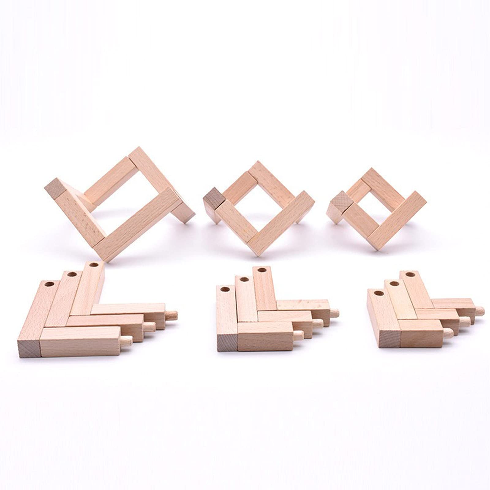 3Set Moon Lamp Wood Holder, Wooden Lamp Base Wood Display Base Wood Support Base for 3D Moon Lamp Solid Base Detachable