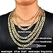 U7 Men Chunky Necklace Cool Punk Jewelry 18K Stamp Stainless Gold Plated 9MM Wide Figaro Chain 22 Inch