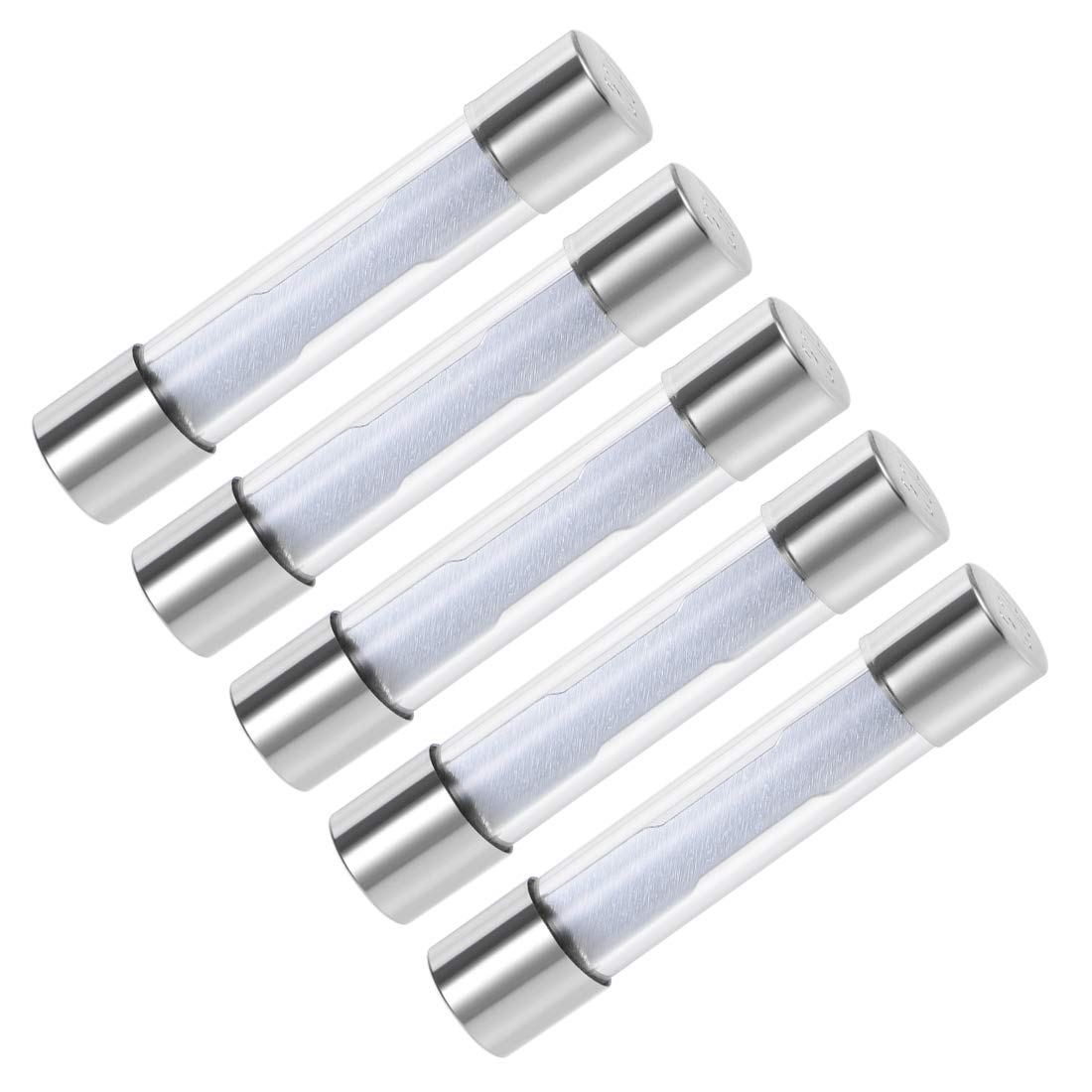 sourcing map Fuses 35A DC 32V 6x32mm Stereo Alarm Amplifier Glass 5pcs