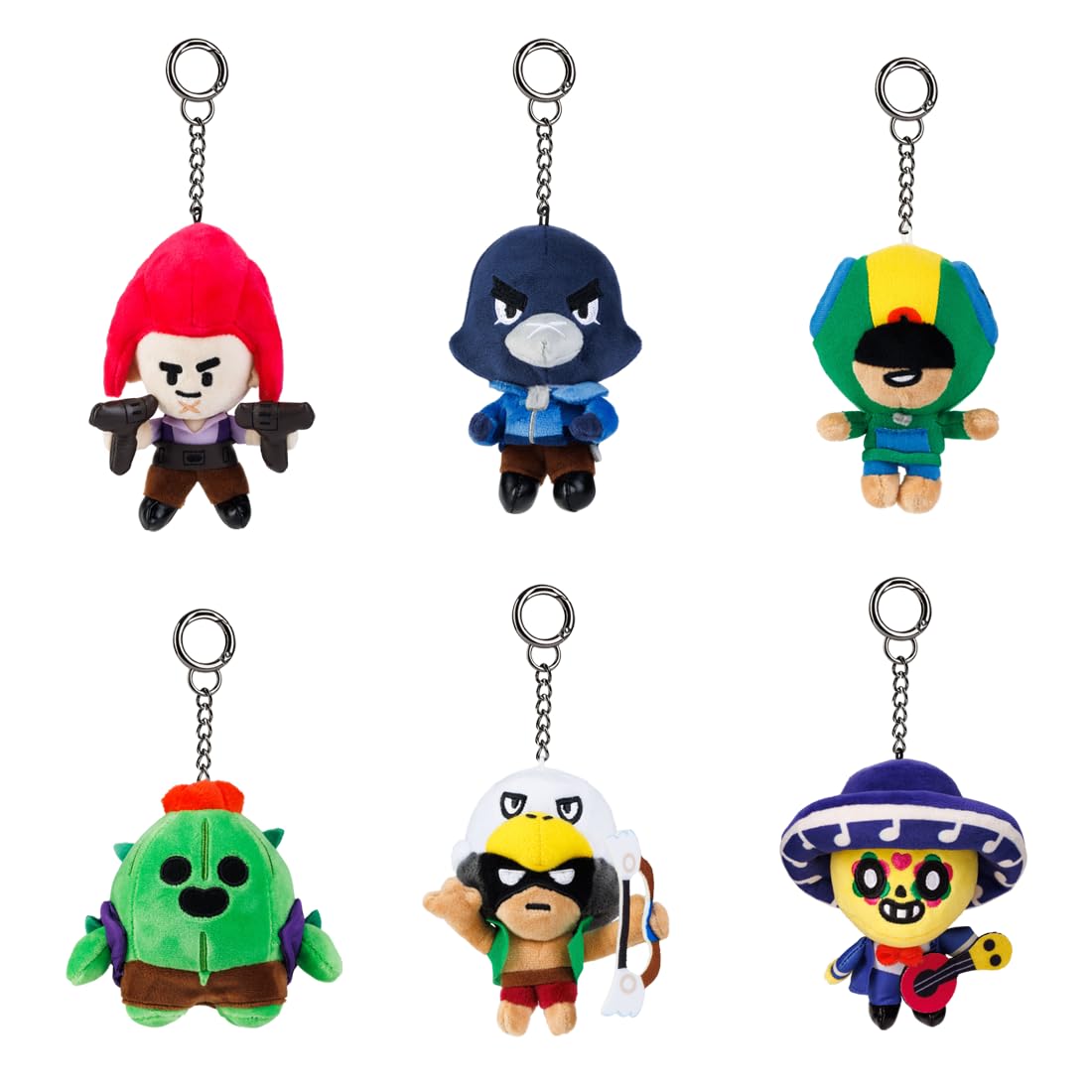 P.M.I. Brawl Stars Clip On Plush Characters 13 cm (S1) (Random) (BRW7004)