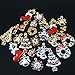 Julie Wang 30pcs Silver Gold Tone Mixed Enamel Sock Tree Charms for Jewelry Making