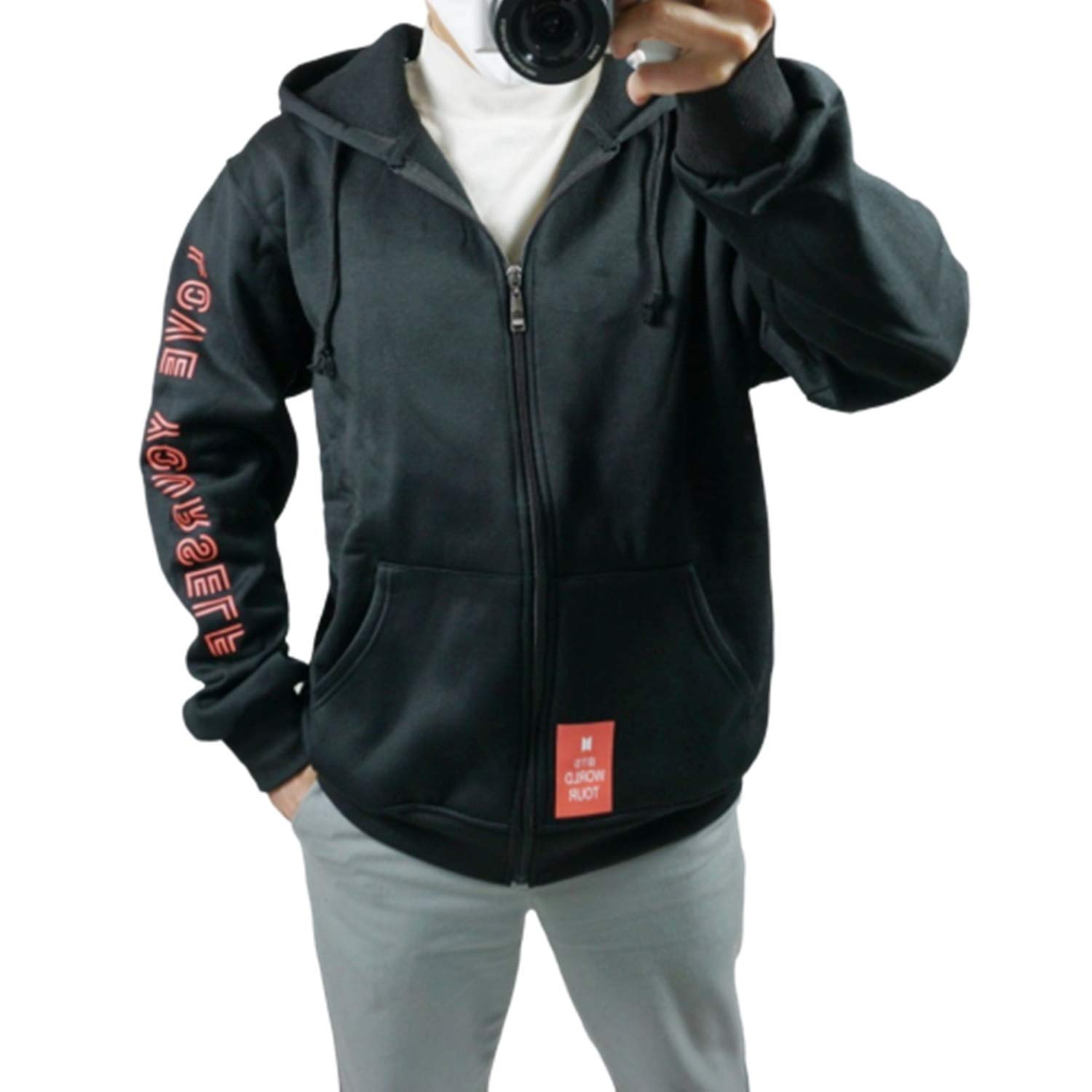 bts love yourself zip up hoodie