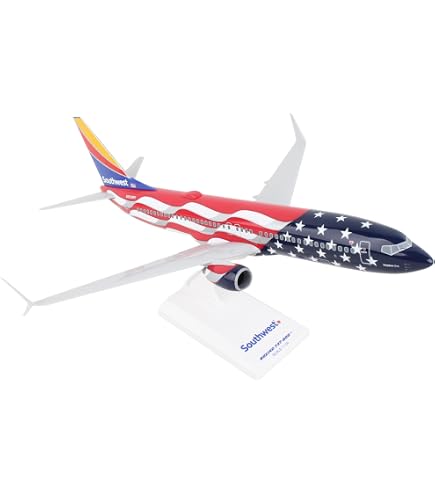 Amazon.com: SkyMarks Daron Swoop 737MAX8 1/100 W/Wood Stand & Gear