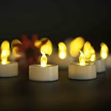 TEECOO LED Tea Lights 12 Pack Battery Operated Flameless Candles 3.4cm Dia view 2