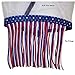 Derby Originals Patriotic Reflective Safety Horse Fly Mask with Ears and Nose Cover Fringes,Full Horse (Large)