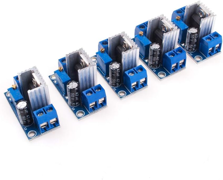 ANGEEK 5pcs DC-DC Converter Buck Step Down Circuit Board Module Linear Regulator LM317 Adjustable Voltage Regulator Power Supply - Image 3