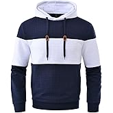 Tyhengta Mens Hoodies with Zipper Pockets Casual Drawstring Hooded Pullover Sweatshirts