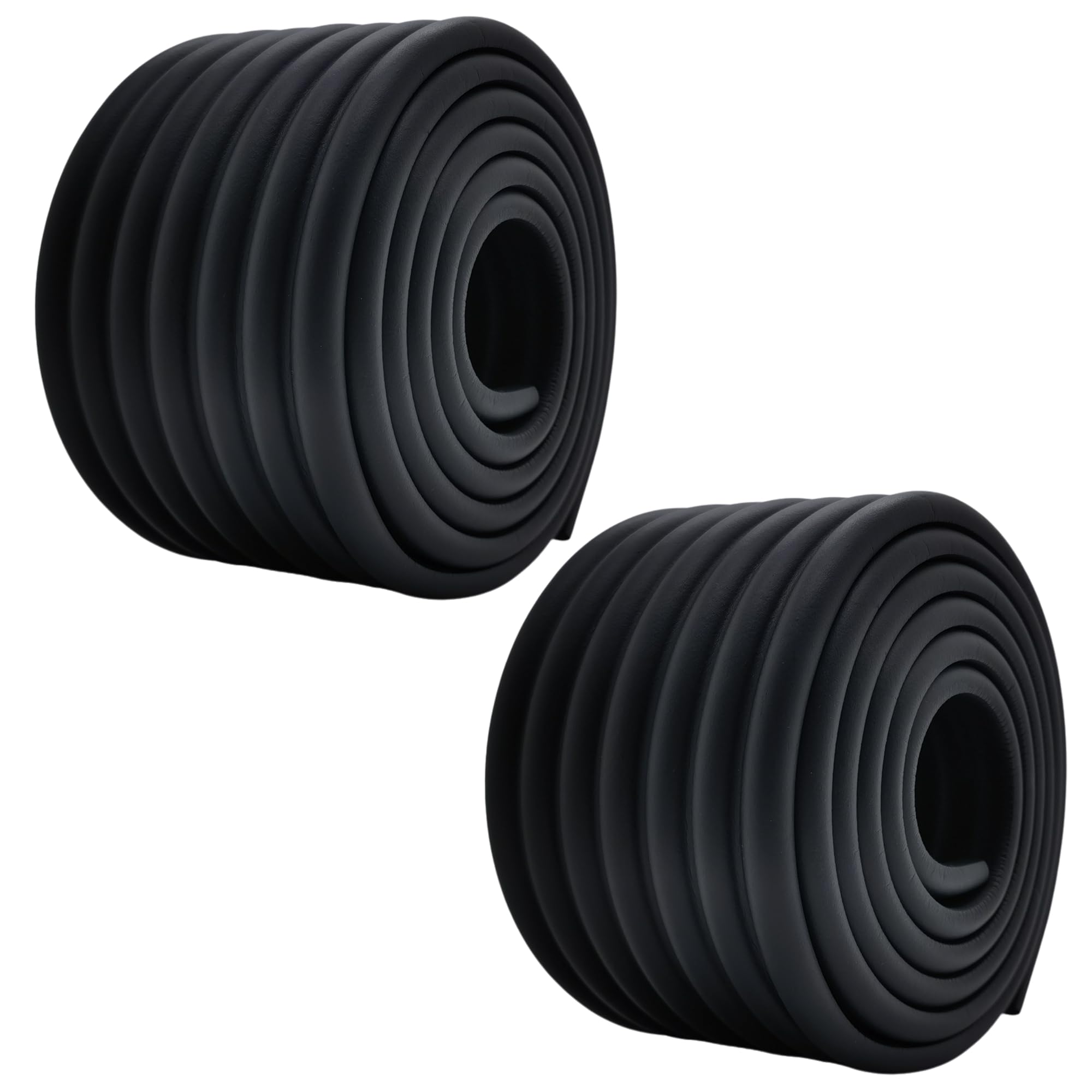 M2cbridge Multifunctional Edge and Corner Guard Coverage Baby Safety Bumper DIY 6.5 Ft (Black (6.5ft x 2)) — image 1
