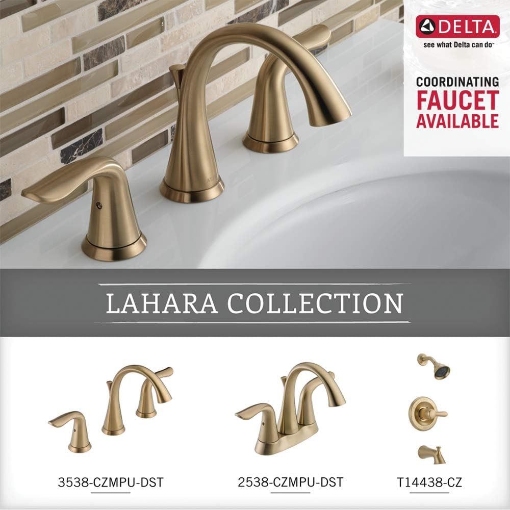 Delta Faucet Bathroom Accessories 73846-CZ Lahara Hand Towel Ring, Champagne Bronze - Faucet O Rings - 