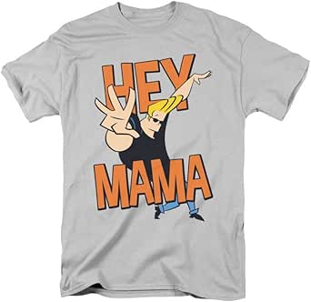Johnny Bravo Hey Mama Adult T-Shirt XL Gray | Amazon.com