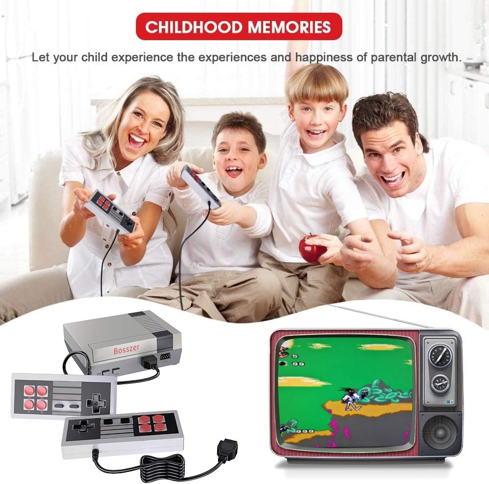 Bosszer 620 Retro Game Console, AV Output Mini NES Console Built-in Hundreds of Classic Video Games System: Toys & Games