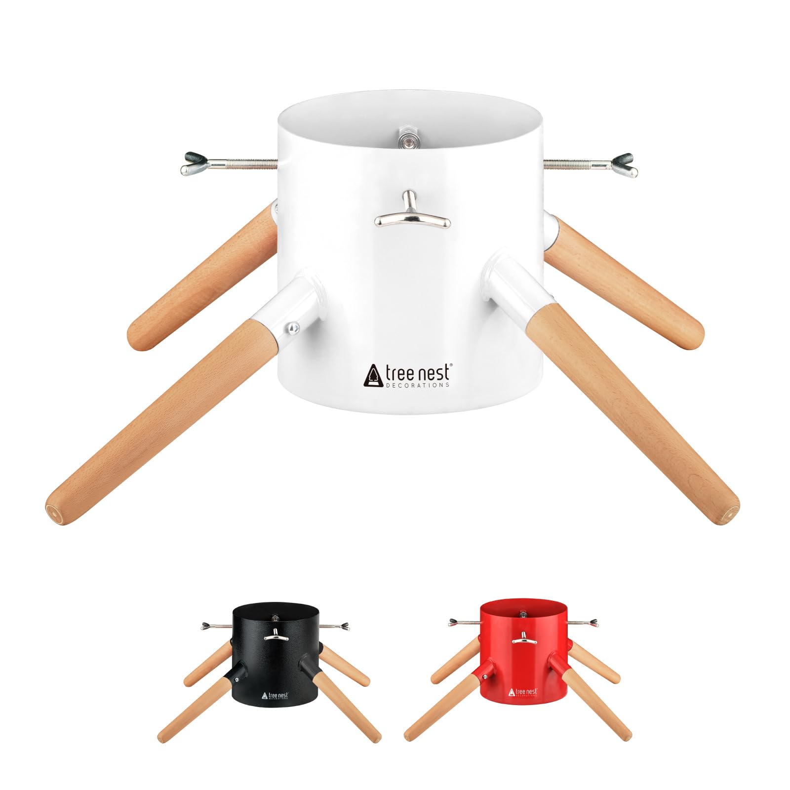 Photo 1 of Tree Nest Christmas Tree Stand Base Xmas Modern Tree Metal Holder Stand for Real Tree Fits up to 8.5ft Family?White?