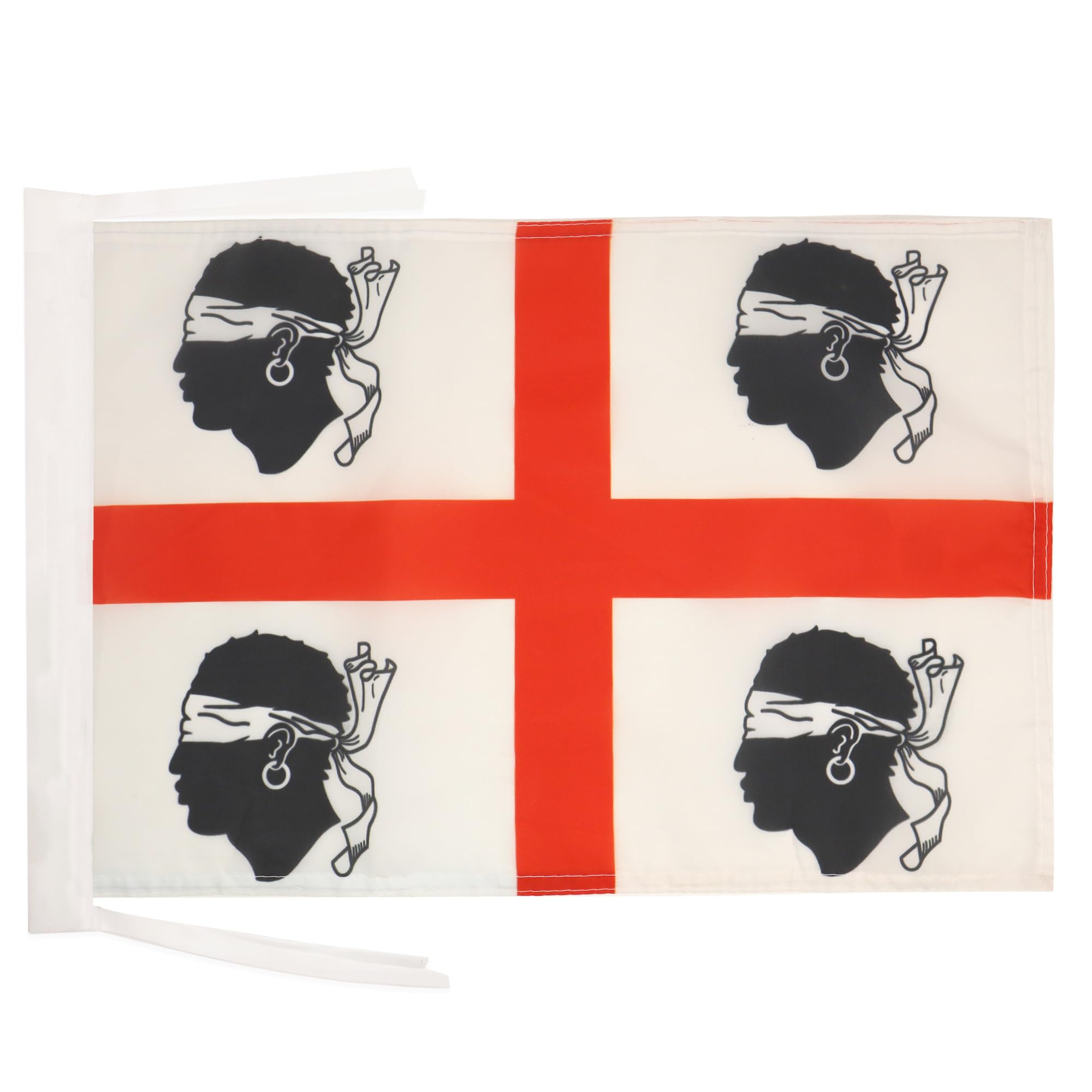 AZ FLAG - Sardinia nationalist Flag - 18'' x 12'' - 100% Polyester Sardinian independentist Small Banner with Two Cords - Fade Resistant - Vivid Colors - 18x12 in - 45x30 Cm โ image 1