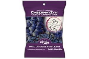 Wine RayZyn® CabernayZyn® | Nature's Most Antioxidant-Rich Superfood for a Healthy Heart and Life | Made from Dried California Cabernet Wine Raisins®| Alcohol-Free with the Health Benefits of a Glass of Wine | Healthy Raisin (Pack of 12)