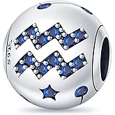Star Sign Birthday Birth Month Date Horoscope Zodiac Constellation Charm Bead Pendant 925 Sterling Silver Compatible With Pandora Charm Moments Bracelet