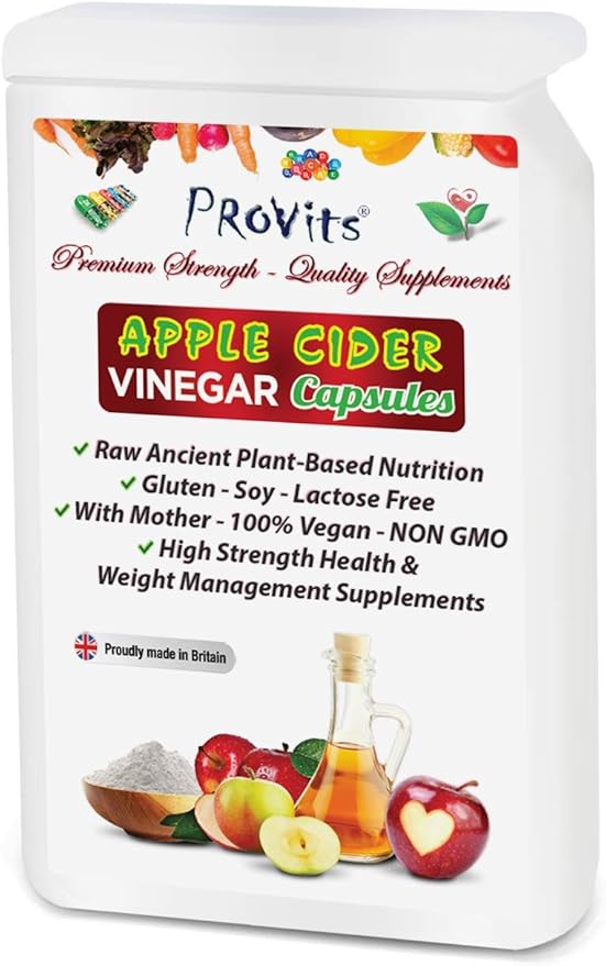 Apple Cider Vinegar Capsules with Mother 1200mgs Per Serving High