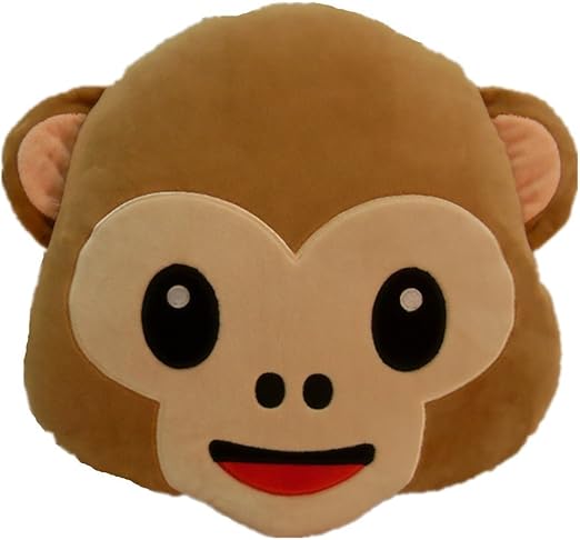 monkey emoji cushion